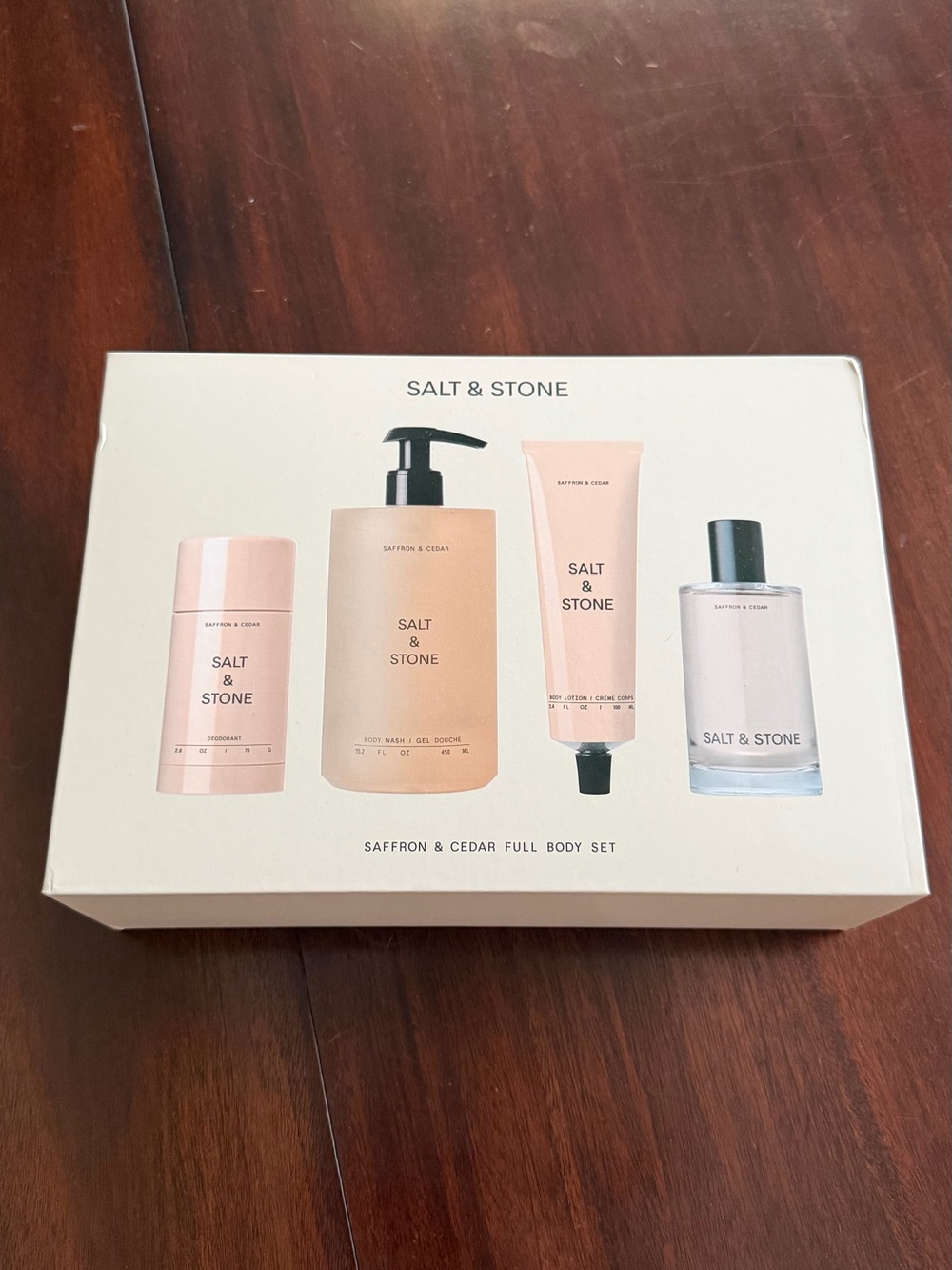 Salt & Stone Saffron & Cedar Body Set